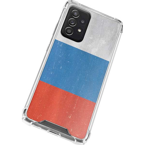 Russian Flag Distressed Galaxy A72 5G Clear Case